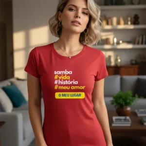 Camiseta Samba Vida História Meu Amor 3