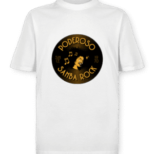Samba Rock Poderoso - Camiseta Oversized - frente - branco